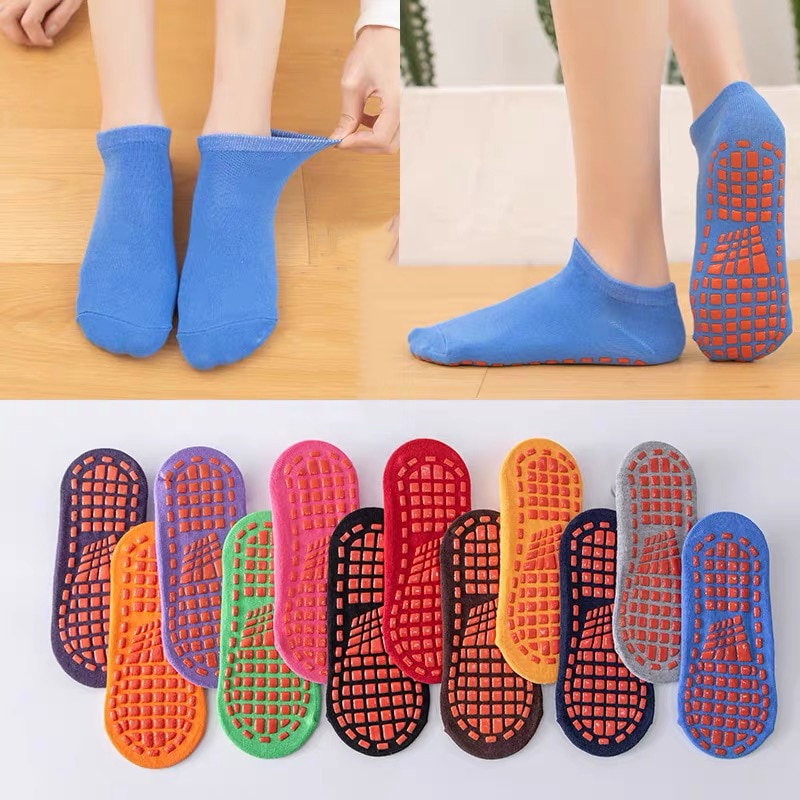 1 Pair Cute Adult Cotton Boys Girls Infant Toddler Kids Children Baby Anti-slip Rubber Dispensing Floor Grip Non Slip Socks