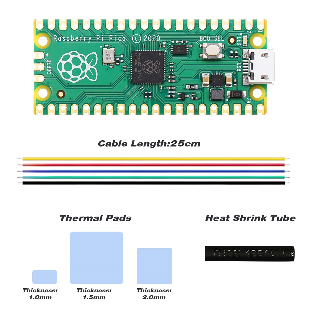 Raspberry Pi Pico Board Picoboot IPL Replacement Modchip and SD2SP2 Adapter Card Reader For Nintendo GameCube Game Console