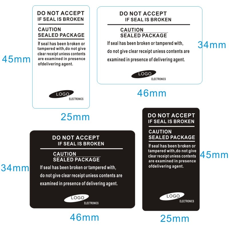 100pcs/Lot 4.5 X 2.5 Cm Seal Label Sticker For Sam LG Phone S20 S21 S22 Note20 Package Box Sealing Strip Free Shipping