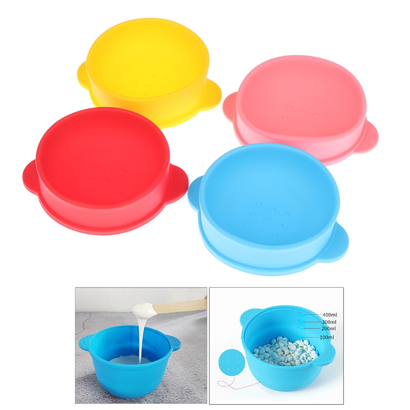 450ml Silicone Wax Warmer Heat-resisting Silicone Bowls Hair Remove Waxing Heat-resisting Pot Reusable Waxing Pot Bowl
