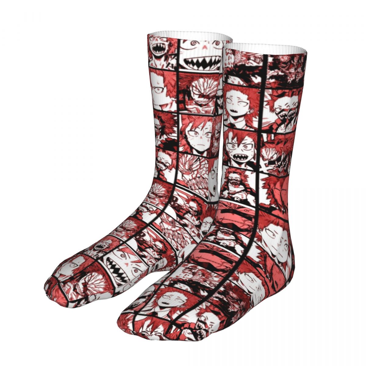 Funny Socks Men's Women's Boku No My Hero Academia Kirishima Socks Collage Academy Anime Skateboard Socks Spring Summe