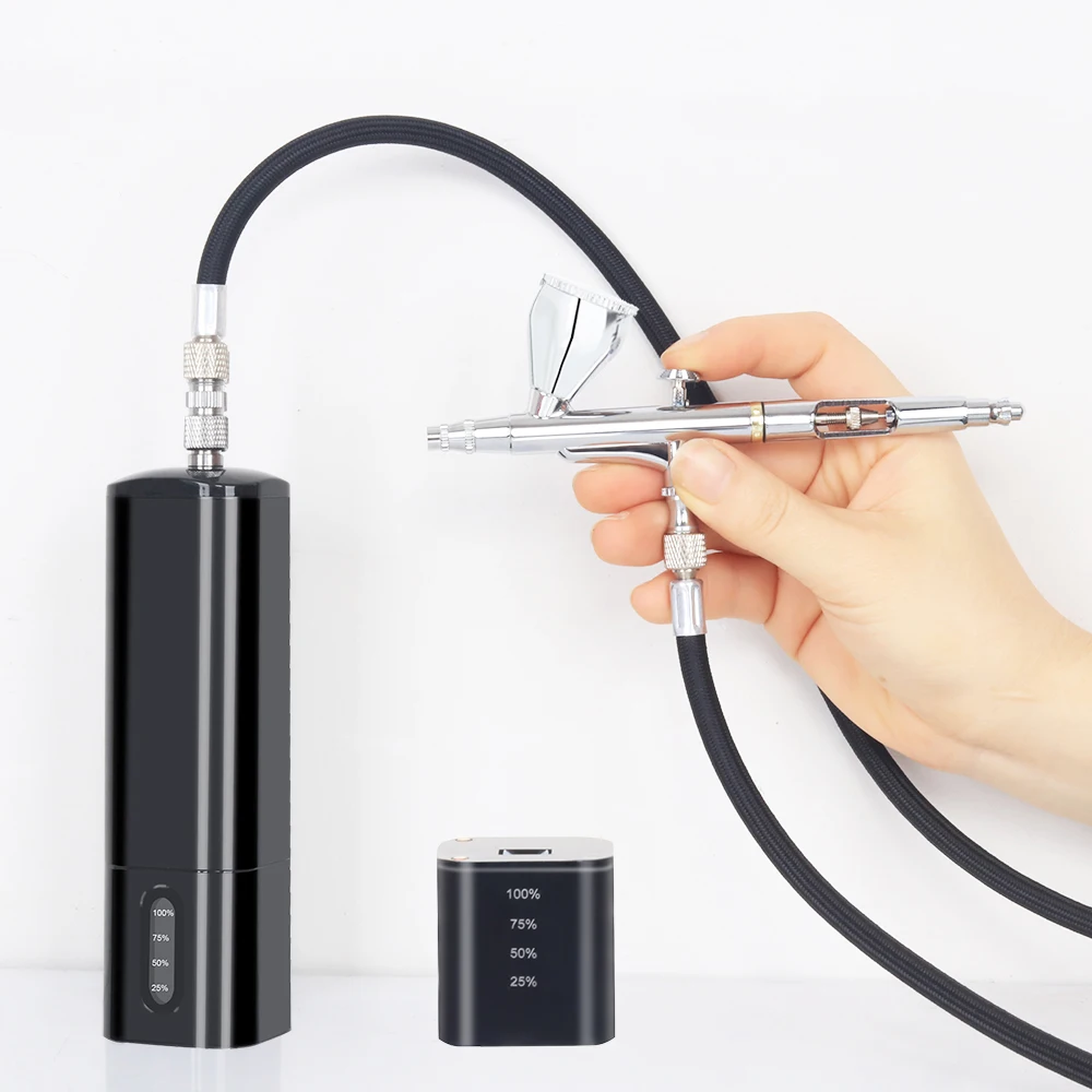 New Design Battery Replaceable Mini Airbrush With Compressor Kit 0.3MM Nozzle Personal High Pressure