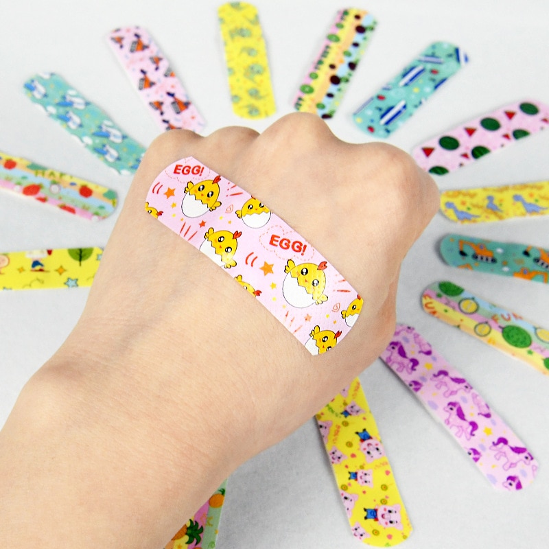 120pcs/pack Cartoon Animal Fruit Band Aid for Children Kids First Aid Skin Wound Patch Kit Medical Plasters Adhesive Bandages