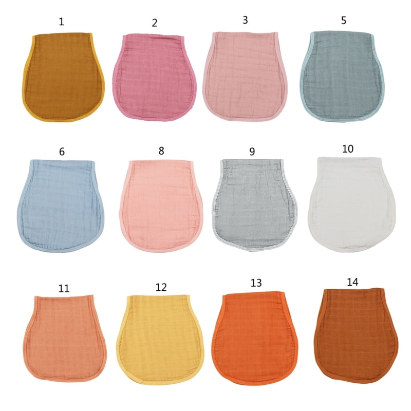 HUYU Solid Color Handkerchief Washcloth Facecloth for Newborn Infants Gift Reusable Wipes Face Towels Burp Cloth Saliva Towel