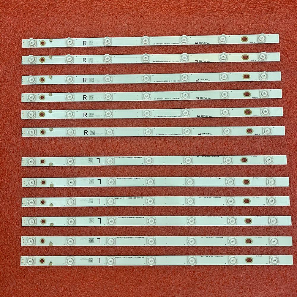 kit 12pcs LED backlight strip for Panasonic TX48AS640B TX48AX630B TX48AX630E TX48AXW634 TX48AXR630 480TV05 480TV06 V2 R L