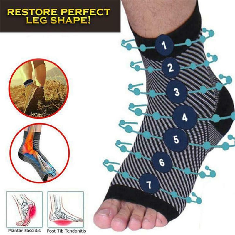 1 Pair/2 pairs Copper Infused Magnetic Foot Support Compression Foot Sleeve Men Women Compression Socks Funny Socks Sock