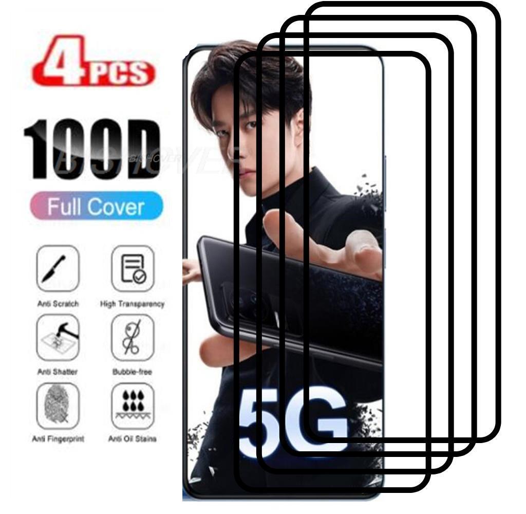 4PCS 9D Tempered Glass Screen Protector For Xiaomi Black Shark 5 RS 4 4s Pro 9H Full Coverage Protective film