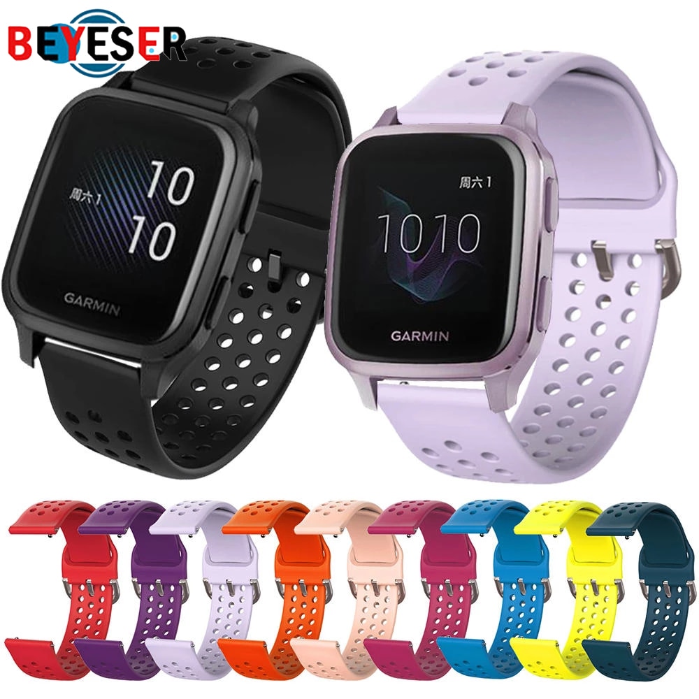 Sport Silicone Wrist Strap For Garmin Venu SQ Smart Watch Band For Vivoactive 3 Forerunner 245 645 Venu Replacement Bracelet