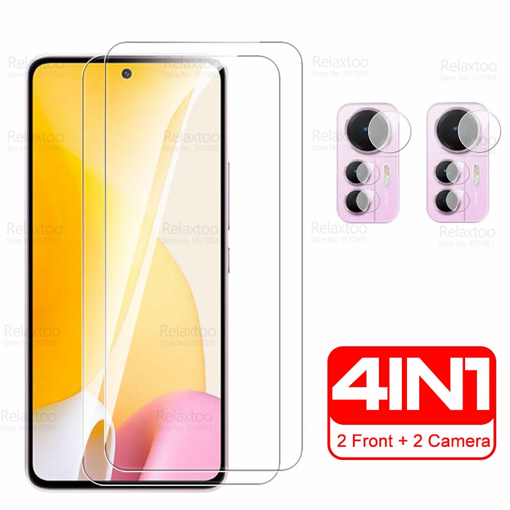 For Xiaomi 12 Lite Glass 4in1 Camera Tempered Glass Xiomi Xaomi Mi 12Lite Mi12 Light 5G Screen Protector Phone Protective Film