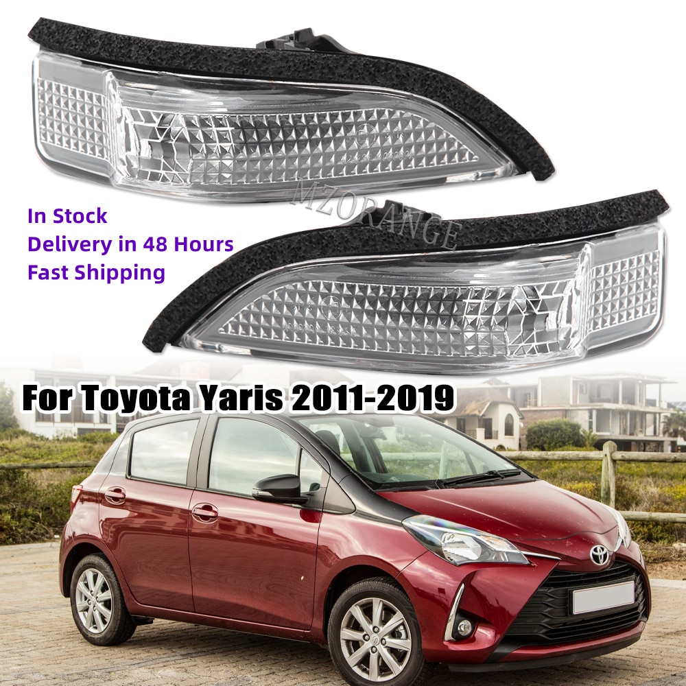 Side Rearview Mirror Light For Toyota Yaris 2011 2012 2013 2014 2015 2016 2017 2018 2019 Indicator Turn Signal Lamp Without Bulb