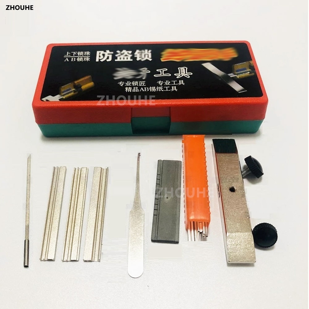 tin foil opener tools kit Transparent practice lock repair tools for locksmith tool set