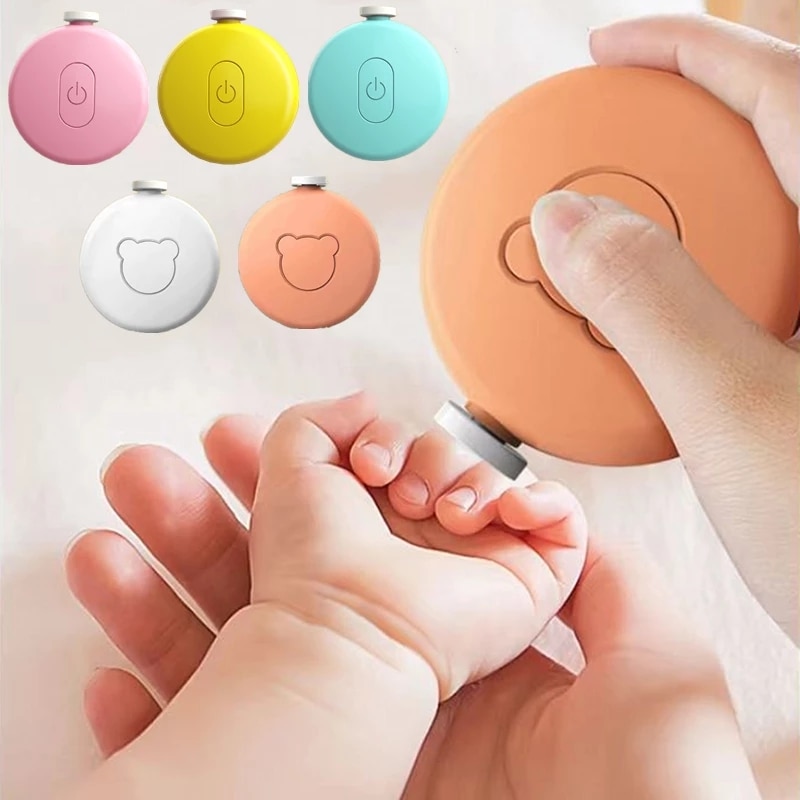 Electric Nail File Drill for Baby No Sharp Claws Hurt 6 in 1 Safety Cutter Trimmer Clipper for Infant Toes and Fingers Nail Care