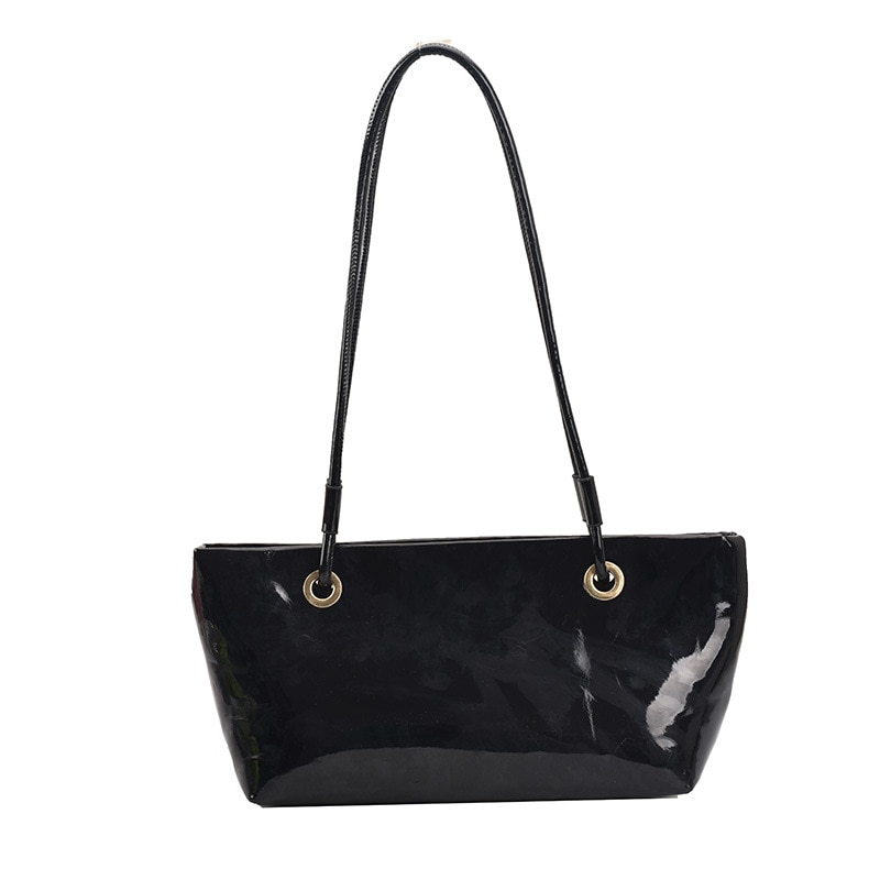 24.5 *13*6cm Factory Outlet Patent Leather Towel Postman Flap Velvet Student Bag