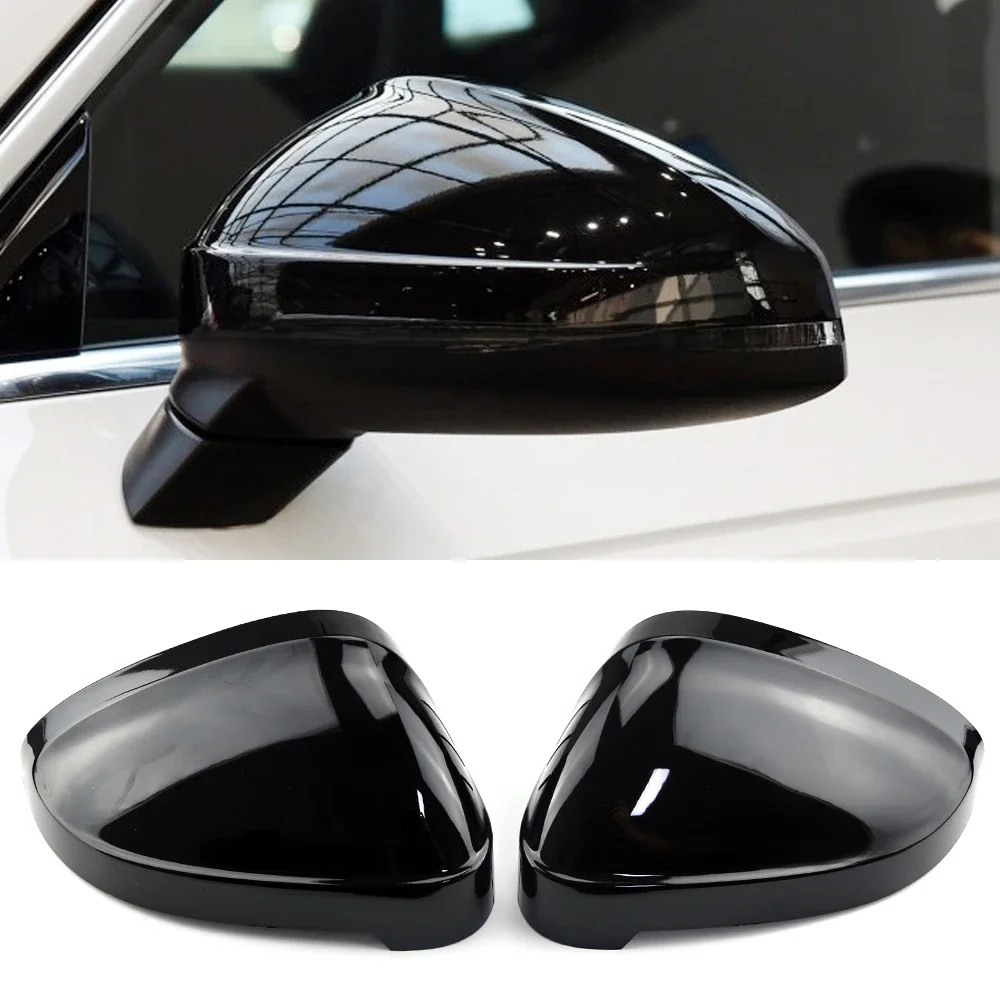 Carbon black and bright black Rearview Mirror Case Side Mirror Shell For Audi A4 B9 2017 up
