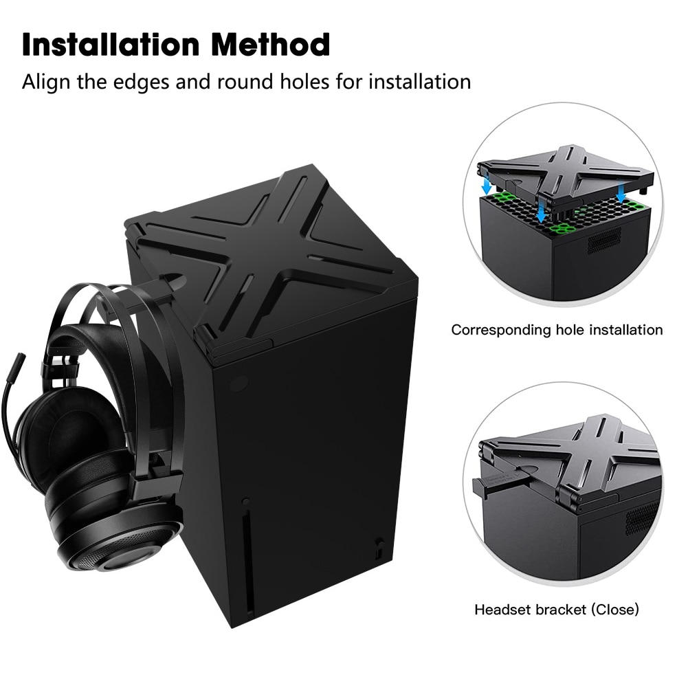 Game Console Dust Cover for Xbox Series X Dustproof Case with Earphone Bracket for Oculus Quest 2 VR Headset Game Accessories