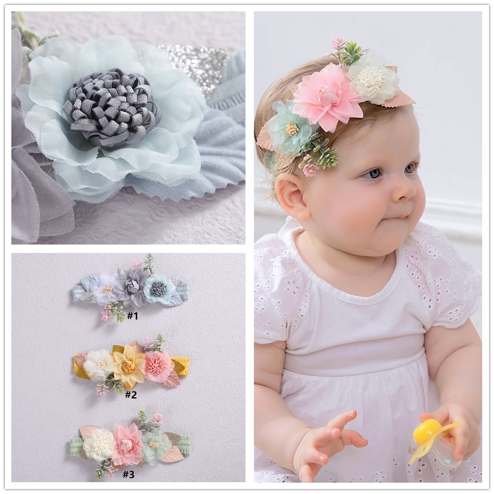 Baby Girl Headband Cute Baby Elastic Hair Band Newborn Head Flower Toddler Headband Fashion Florals Headwear Kids Accessories