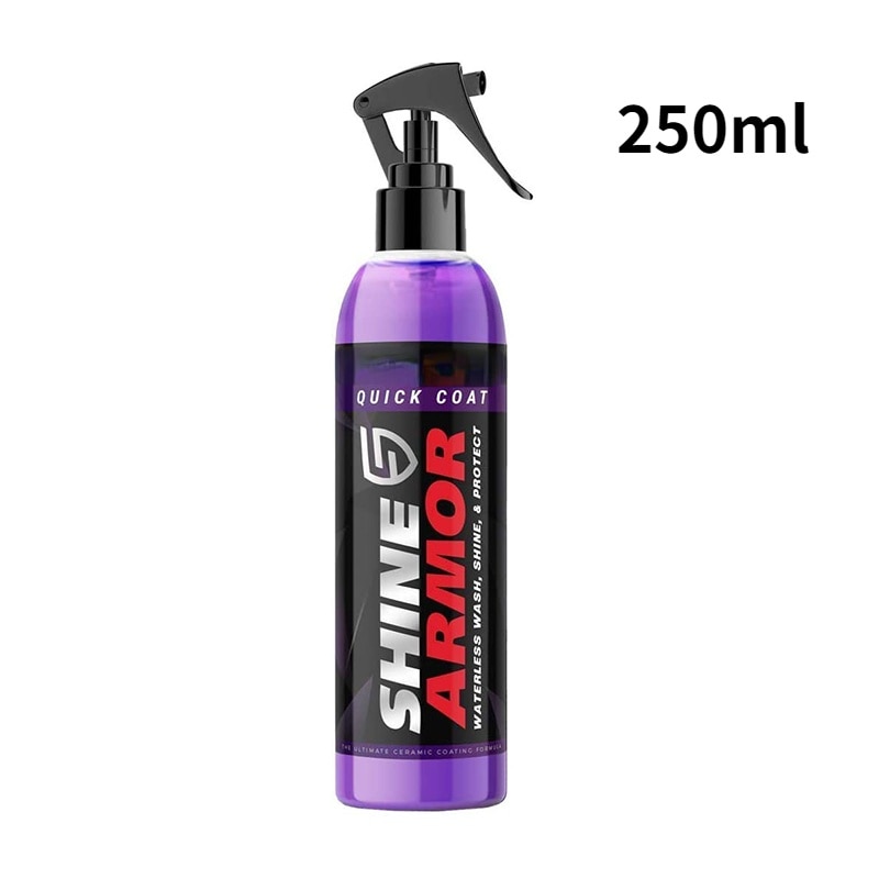 250ml New SHINE ARMOR Quick Coat Ceramic Coating Car Wax Polish Spray Waterless Car Wash&Wax Hydrophobic Top Coat Polish