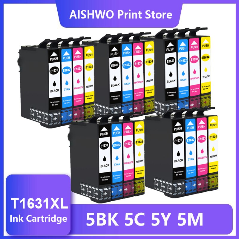Compatible for Epson 16XL T1631 1631 1632 ink cartridge for WF 2650 WF-2630 WF-2660 WF-2750 WF-2760 XP-320 XP-420 XP-424