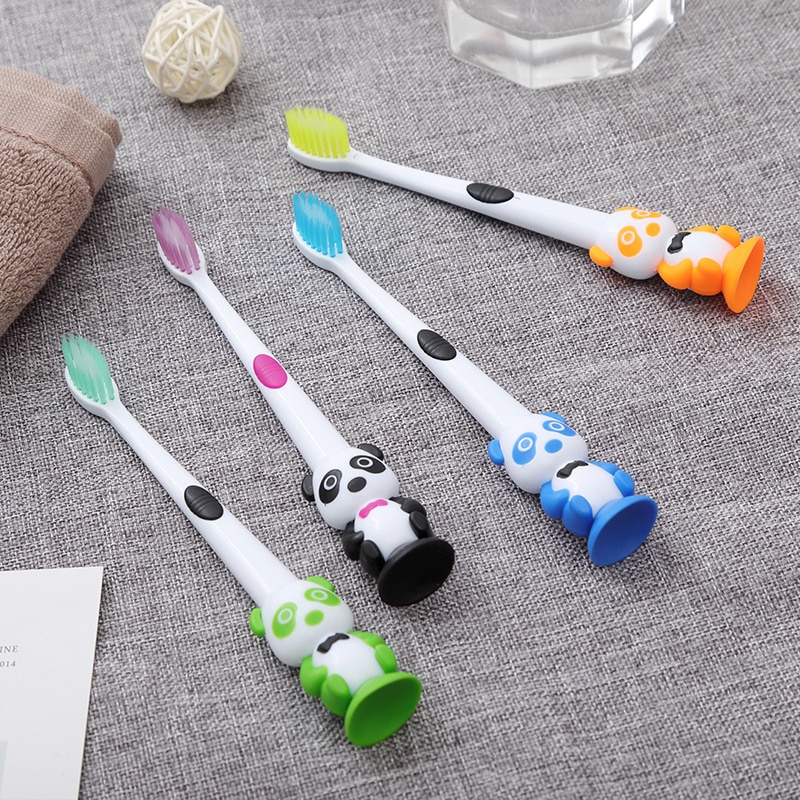 Baby Tooth Brush Kids Training Teeth Whitening Children Cartoon Panda Soft Bristle Toothbrush Dental Care for Child Cheap Items