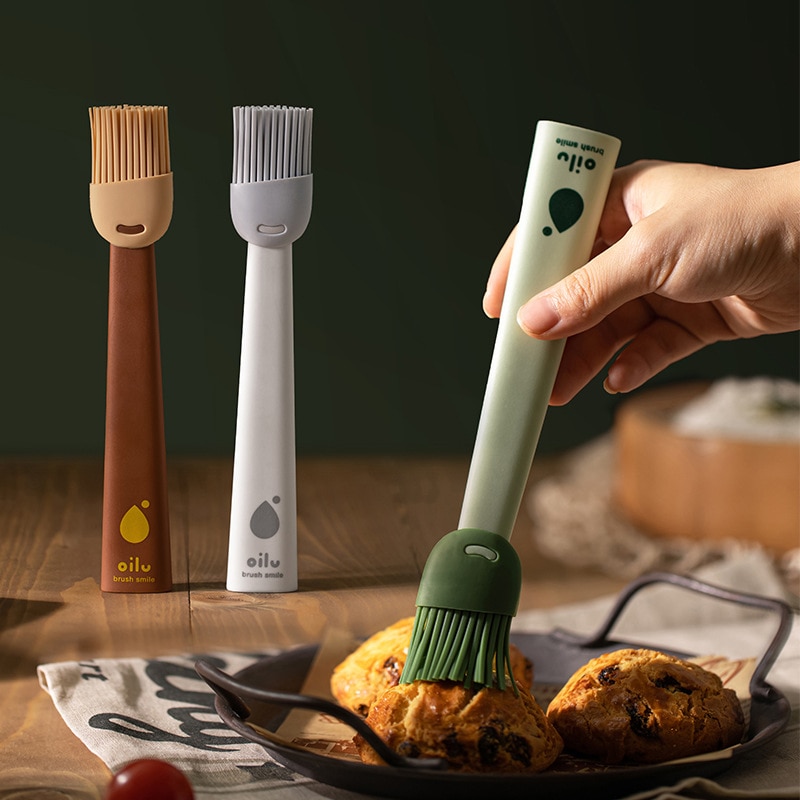 High Temperature Resistant Oil Brush Kitchen Pancake Oil Brush Household Non-linting Silicone Barbecue Baked Camping Food Brush