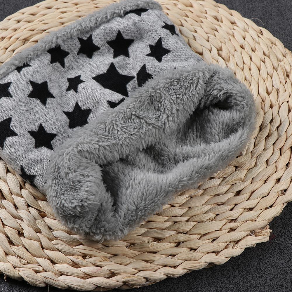 Winter Children scarf five stars Print Autumn Baby scarf Boys girls Kids Dot print ring children cotton Fur Plush loop Scarves