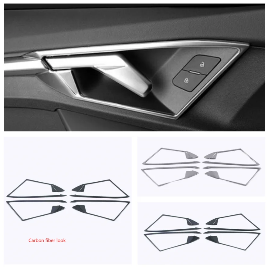 For Audi A3 8Y Sedan Sportback 2021 2022 Interior Accessories Car Inner Door Handle Bowl Frame Decor