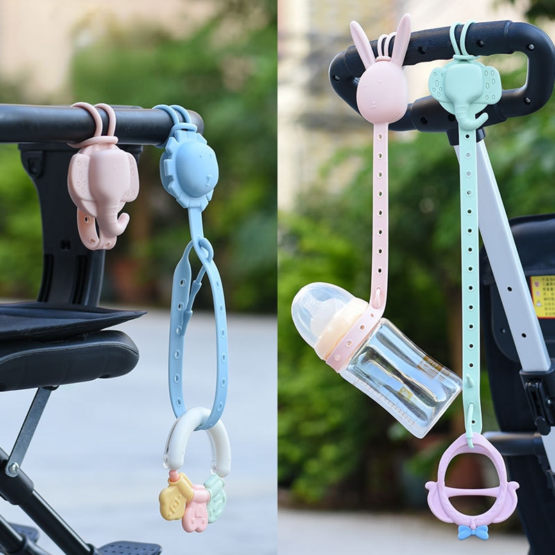 Baby Pacifier Holder Pacifier Chain Silicone Infant Nipple Clip Baby Teether Anti-lost Chain Stroller Hook Accessories BPA Free