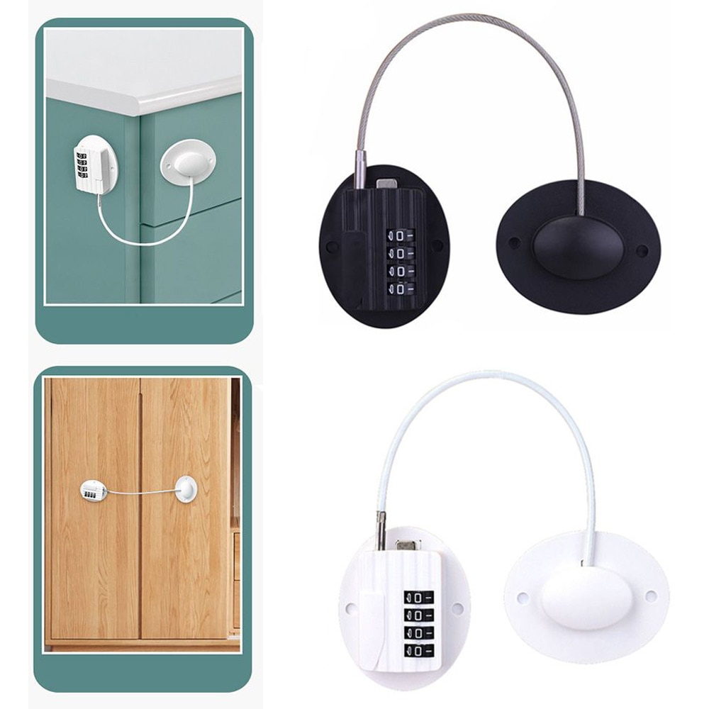 Child Safety Lock Cabinet Refrigerator Door Lock With Coded Infant Security Protection Baby Home Window Lock Strong Fixation