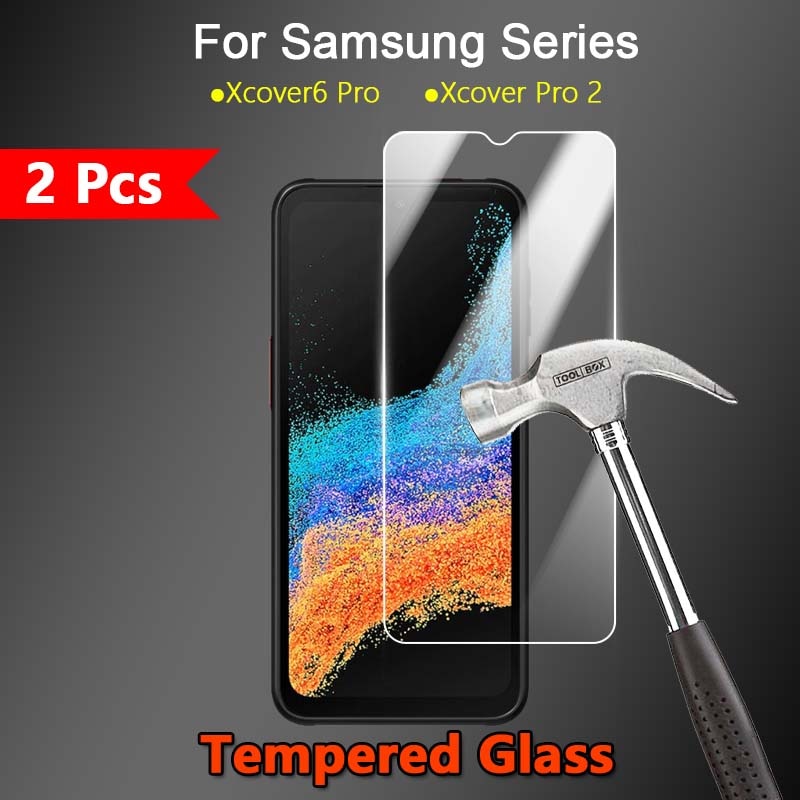 2Pcs For Samsung Galaxy Xcover6 Xcover Pro 2 HD Clear Ultra Slim 2.5D Anti-Scratch 9H Tough Tempered Glass Screen Protector Film