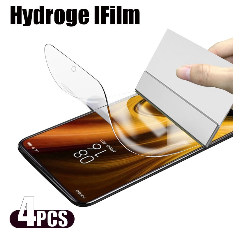 4PC Hydrogel Protective Glass For Xiaomi Redmi 9 9A 9C 9T 8 8A Screen Protector For Redmi Note 10 9 8 10T 9T 8T 10 9 8 Pro 10S
