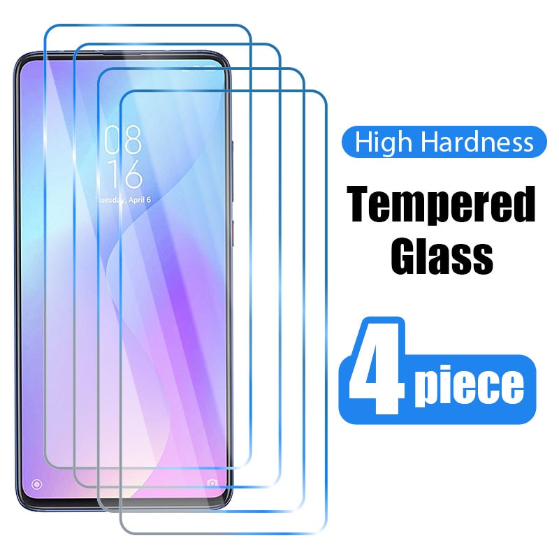 4PC Protective Glass On Xiaomi Mi 11 10 9 Lite 10T Lite 10T Pro 9T Pro Screen Protector Glass For Xiaomi Poco X3 GT X2 M3