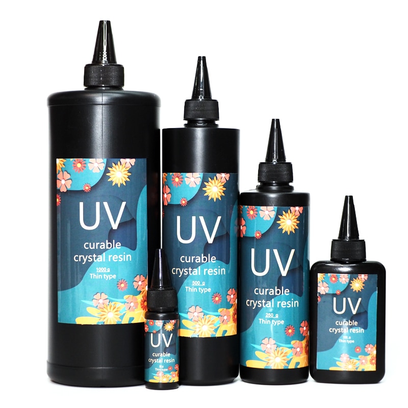 UV Resin Hard Ultraviolet Curing Resin Jewelry Making Cure Sunlight Crafts Transparent Clear As Water Activated Glue for Jewelry