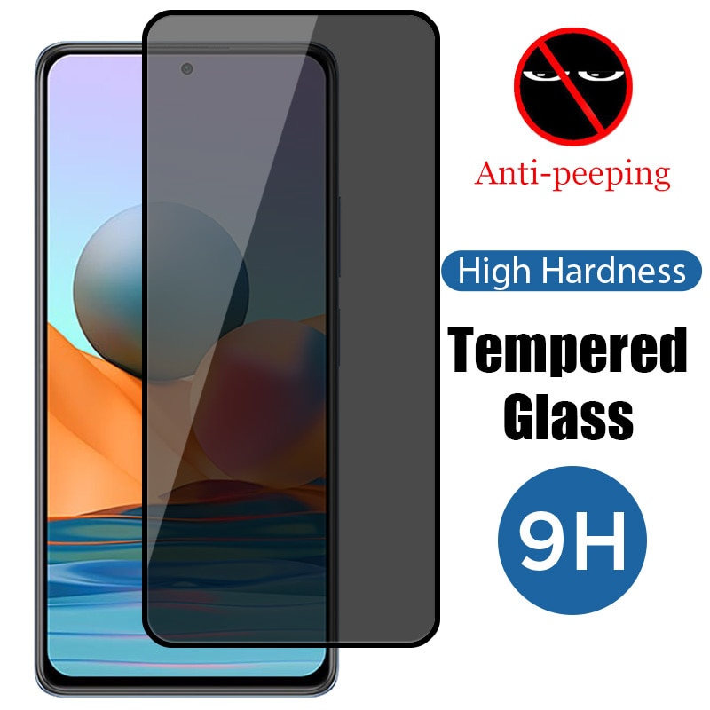Full Cover Screen Protector for Xiaomi Redmi Note 10 9 8 7 6 Pro 10S 9S Privacy Glass for Redmi 9 9A 9T 9C 8A 8 K40 Pro Glass