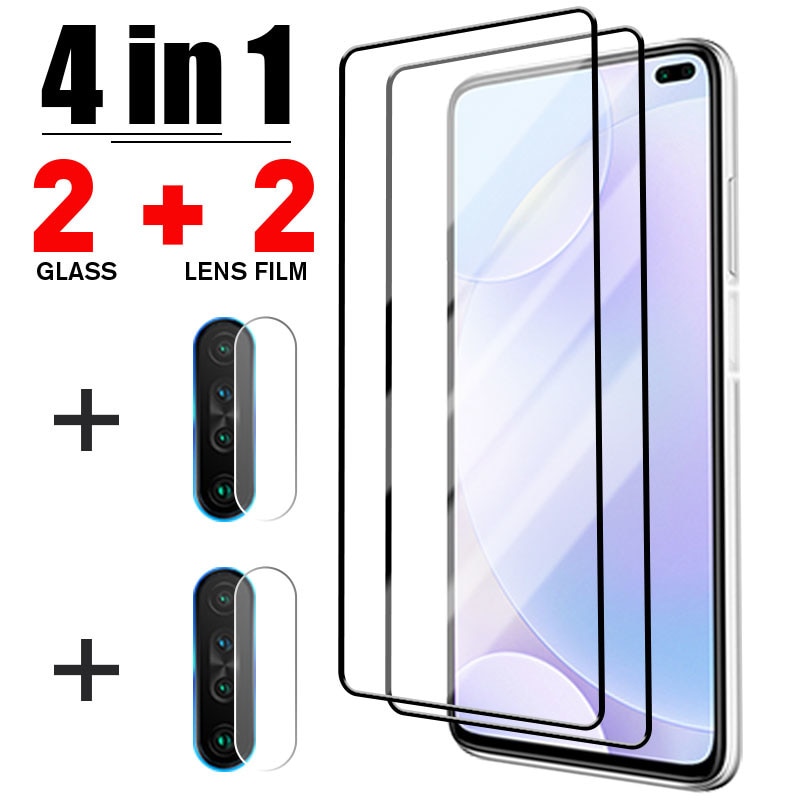 4IN1 Full Protective Glass Lens for Xiaomi Redmi Note 10 9 8 7 Pro 10S 9S 8T Screen Protector for Redmi 9 9T 9A 9C 8A Glass