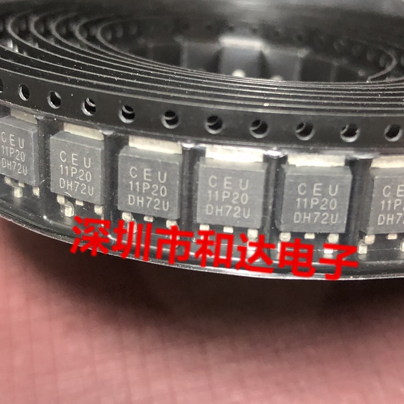10pcs orginal new 11P20 CEU11P20 SMD TO-252 -200V -10.5A