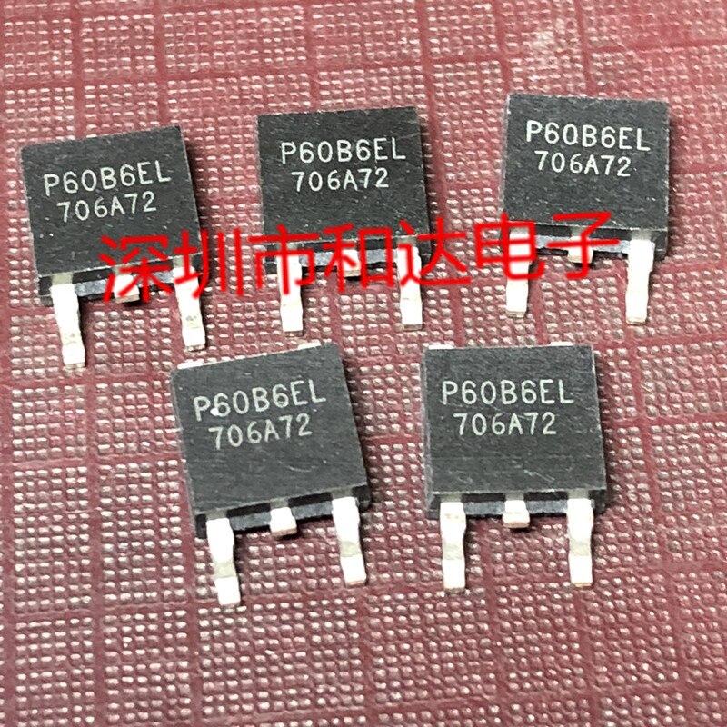 10pcs orginal new P60B6EL TO-252 N channel 60V 60A