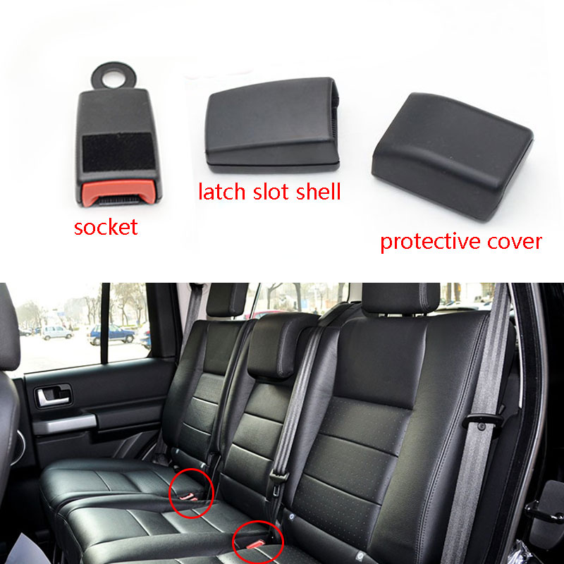 Car Rear Seat Safety Belt Buckle Socket Shell Pin Latch Slot For Land Rover LR3 Discovery 3 05-09 LR4 Discovery 4 10-16