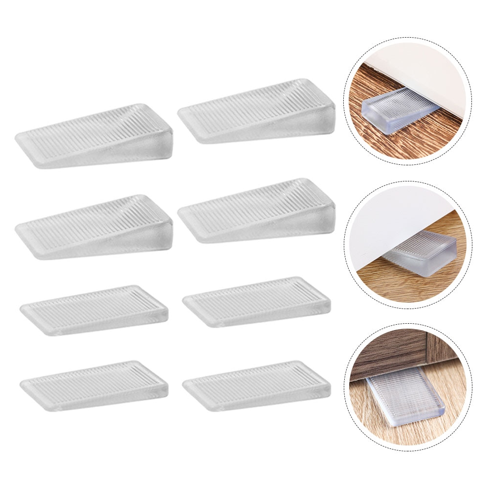 Door Wedge Stop Stopper Shims Furniture Non Holder Rubber Stops Levelers Stoppers Table Duty Scratching Floor Heavy Flexible