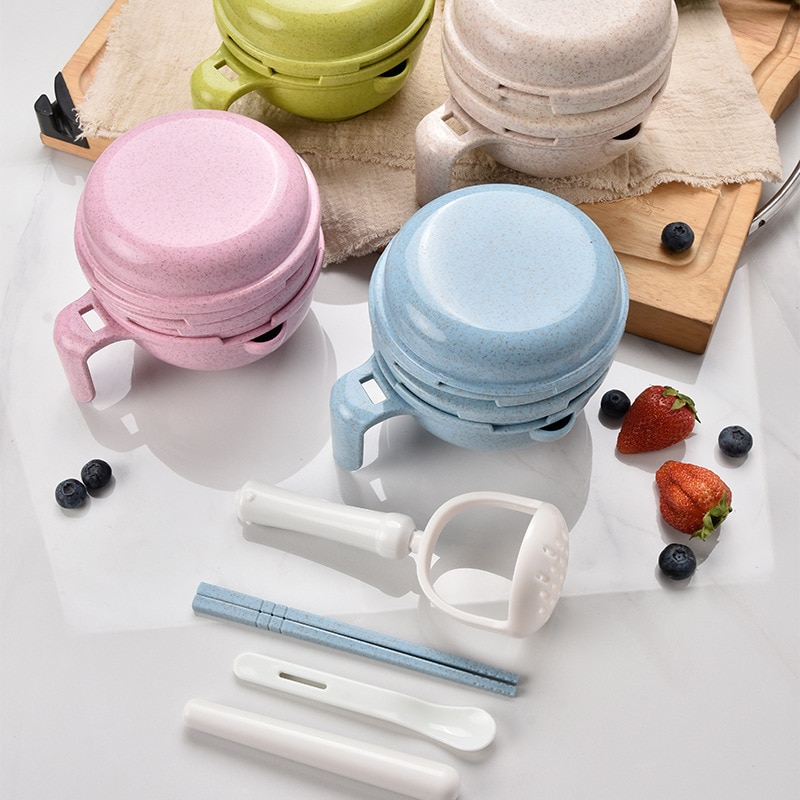 New Baby Feeding Grinding Bowl Set Kids Supplement Tool Set Kitchen Tools Children's Manual Food Grinder Baby Gadgets