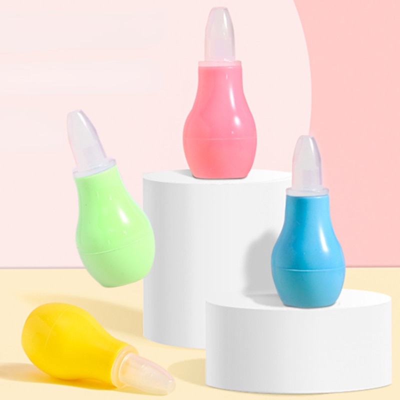 Newborn Silicone Baby Safety Nose Cleaner Vacuum Suction Children Nasal Aspirator New Baby Care Nose Cleaning Tool Vacuum Sucker