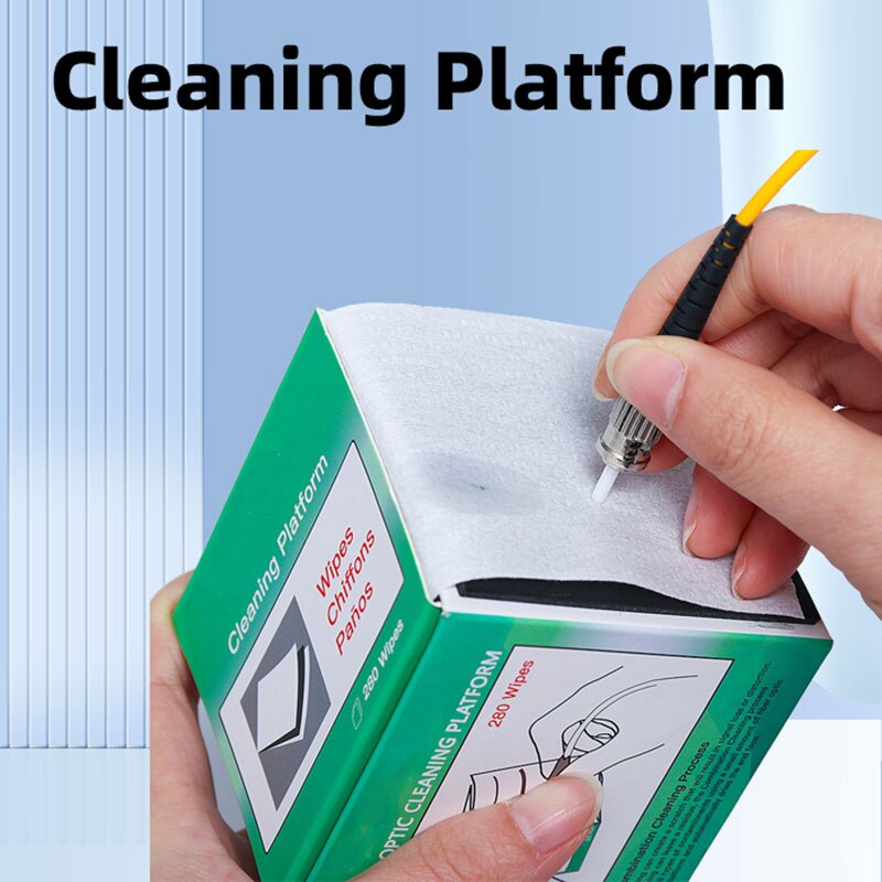 SC FC ST LC Fiber Optical Connector Cleaning Platform FOCP 220 Wipes Wet And Dry Can Use