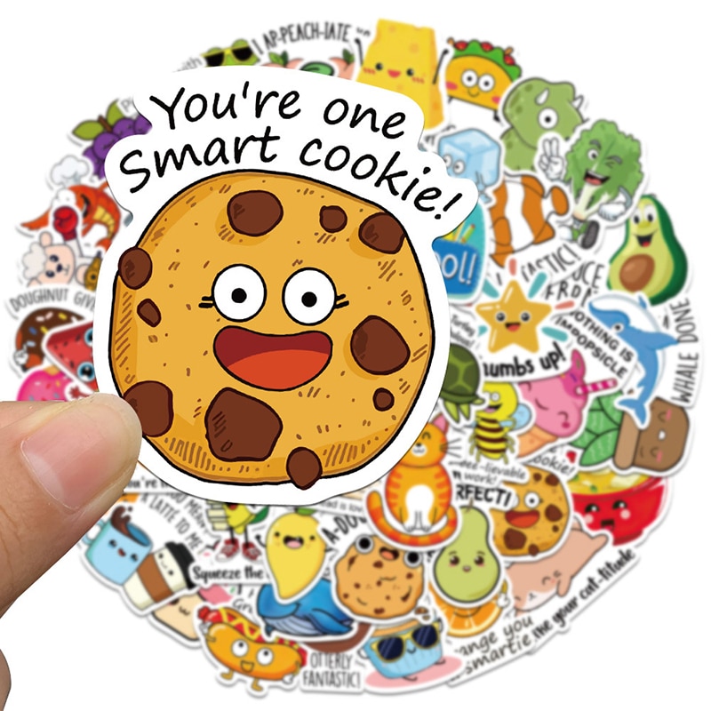 50PCS Reward Stickers Fun Incentive Kids Toy Sticker Cute Pattern Animals Cartoon Decals School Teacher Supplies Child's Gi