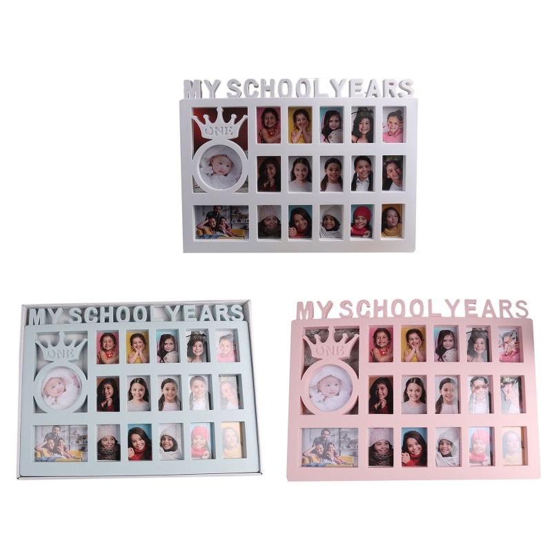 H37A Toddlers Photo Frame 17 Holds Picture Frame Wall Mound Display Preschool Decor