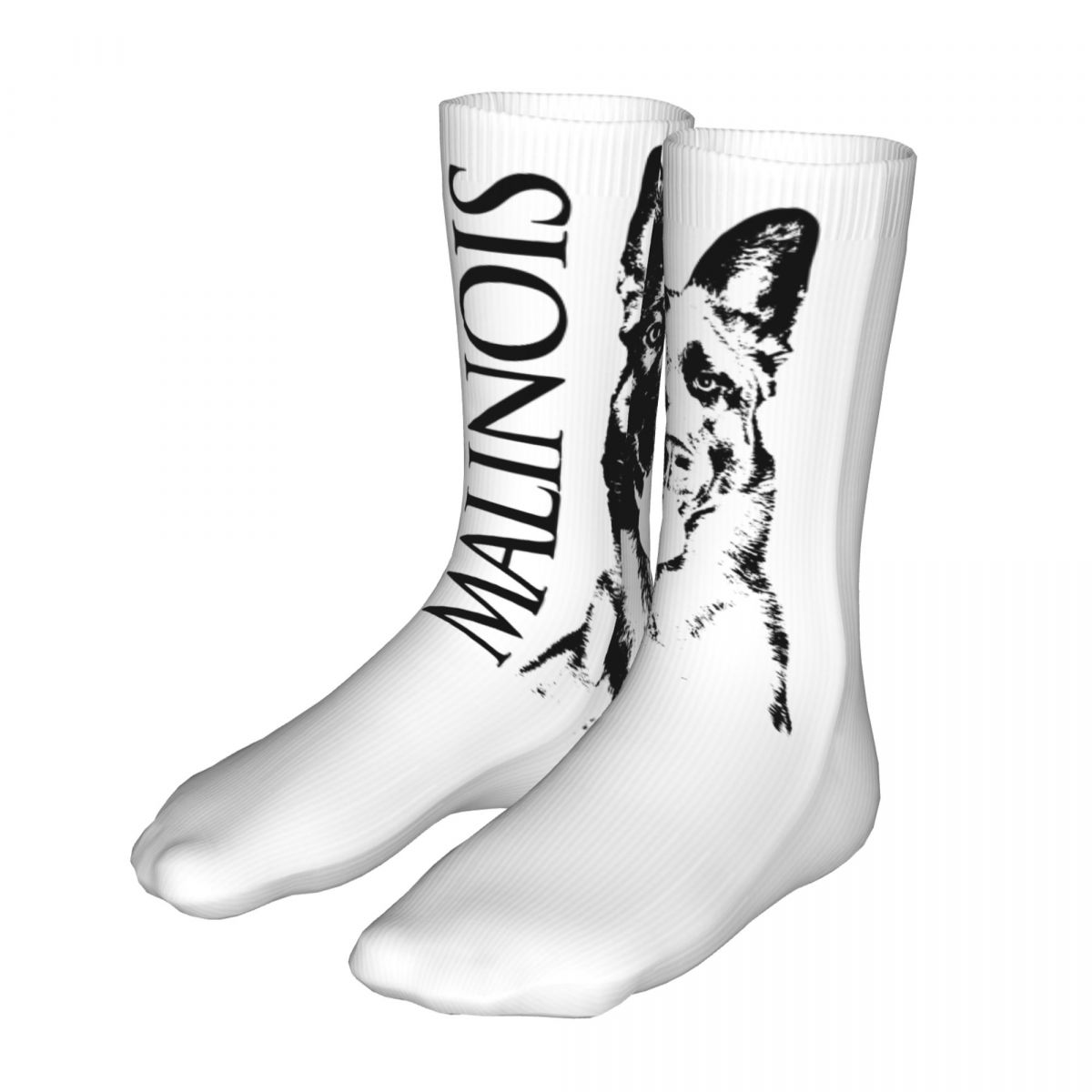 Happy Funny Socks Men's Malinois Dog Belgian Shepherd Mechelaar Socks Graphic Stockings Spring Summer Autumn Winter