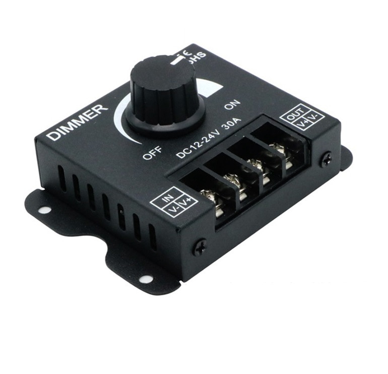 LED Dimmer DC 12-24V 30A Adjustable Brightness Controller Switch Lamp Driver