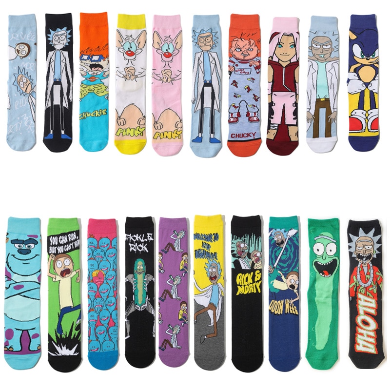 2022 New Novelty Men Fashion Couple Socks Funny Socks Hip Hop Personality Cartoon Skarpety Sock Harajuku Cospaly Women Socks