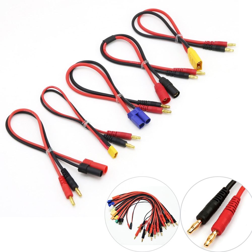 Imax B6 Charge Line 4.0mm Banana Plug to T Plug EC3 EC5 XT30 XT60 XT90 MPX TRX AS150 With Silicone Cable 30CM for Rc Lipo Batte