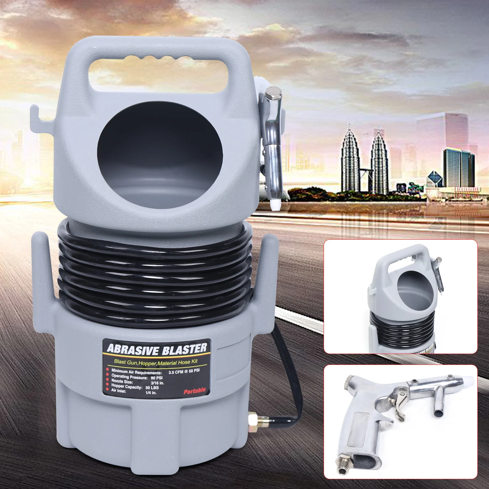 Mobile Sandblaster Sandblasting 50lb Mobile Sandblaster Sandblasting System Abrasive Blaster Kit