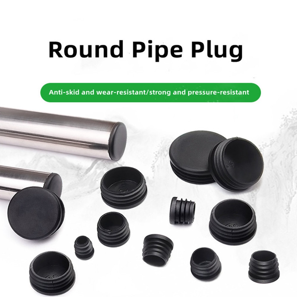 Plastic Round Pipe Hole Plug Non-slip Chair Leg Foot End Caps Insert Plugs Dust Cover Floor Protector Pad Furniture Accessories