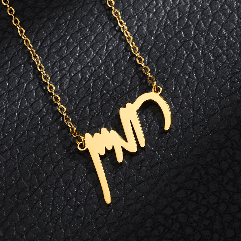 Custom Hebrew Name Necklace Jewish Ethnic Jewelry Stainless Steel Chain Personalized Signature Choker Necklace Daily Accessories